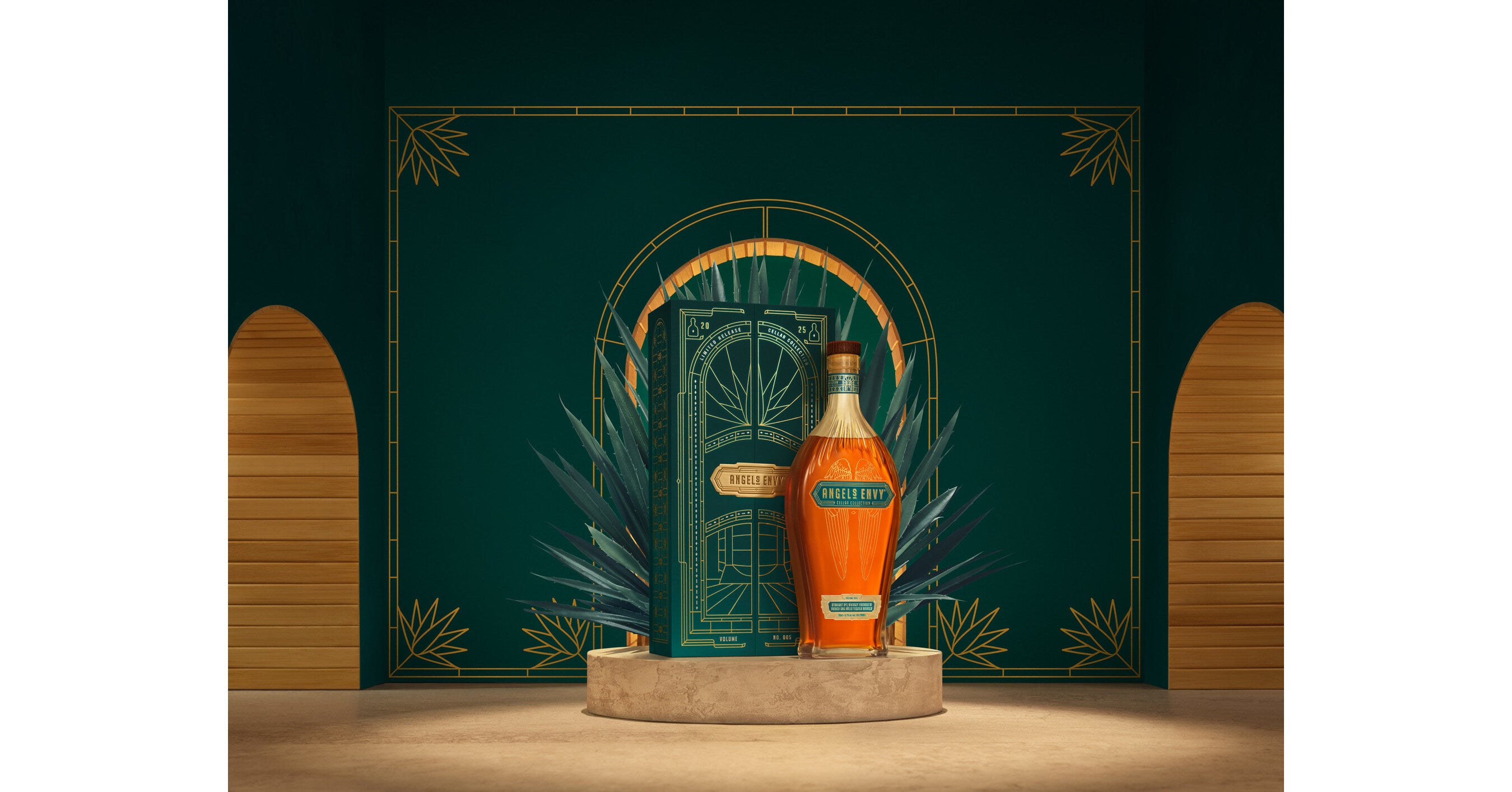 Angel's Envy Cellar Collection 005 French Oak Extra Anejo Tequila Barrel Finish Straight Rye Whiskey, Kentucky, USA