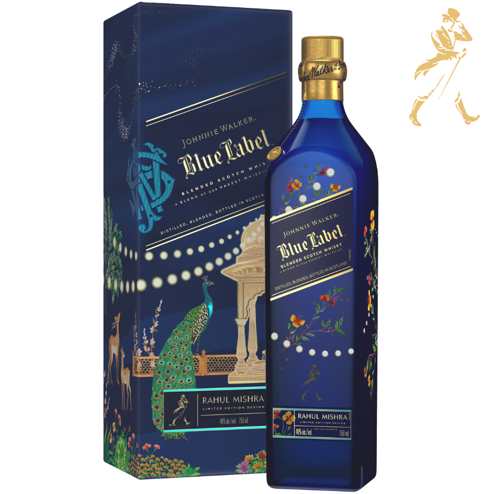 Johnnie Walker x Rahul Mishra Blue Label Diwali Limited Edition Blended Scotch Whisky Scotland