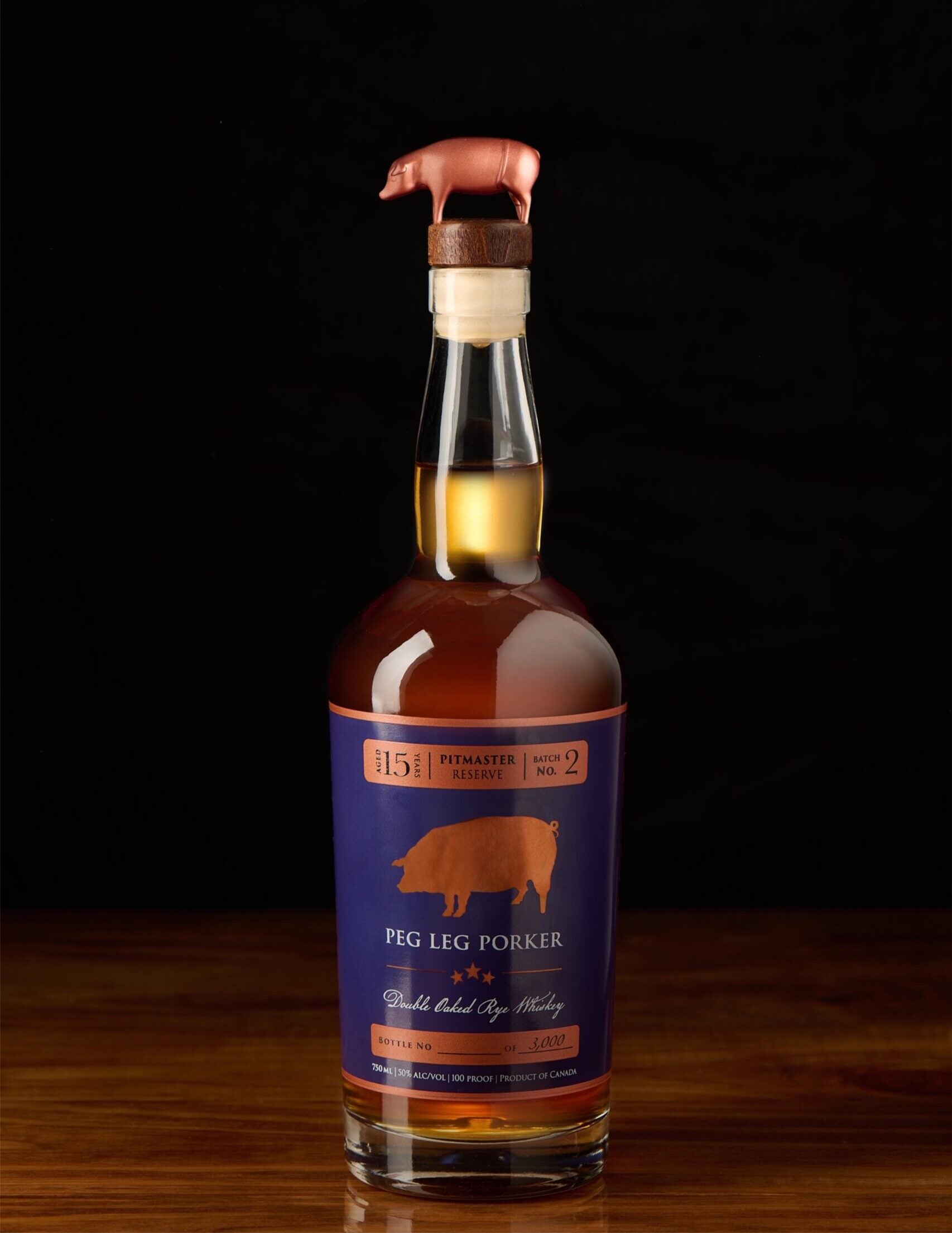 Peg Leg Porker Pitmaster Reserve 15 Year Old Double Oaked Rye Whiskey
