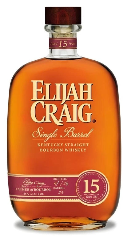 Elijah Craig 15 Year Old Single Barrel Straight Bourbon Whiskey