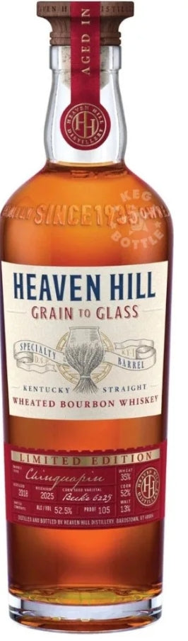 HEAVEN HILL GRAIN TO GLASS SPECIALITY BARREL LIMITED EDITION CHINQUAPIN OAK STRAIGHT WHEATED BOURBON WHISKEY
